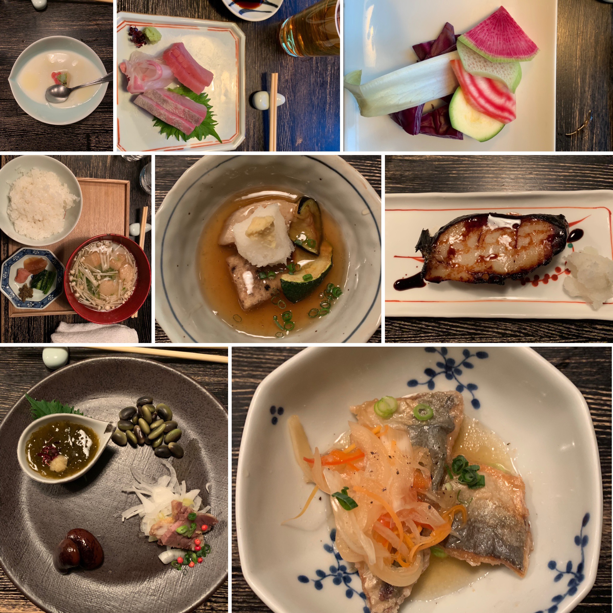 Various Japanese dishes