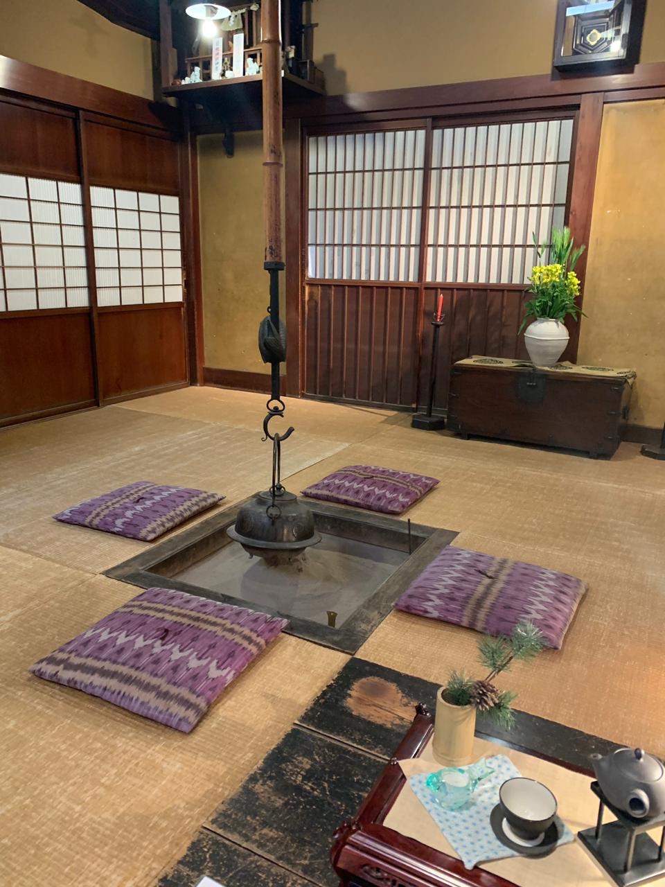 Irori at the entrance of Cafe Ao