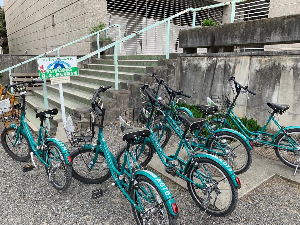 Matsumoto City’s Sui Sui Town free rental bikes