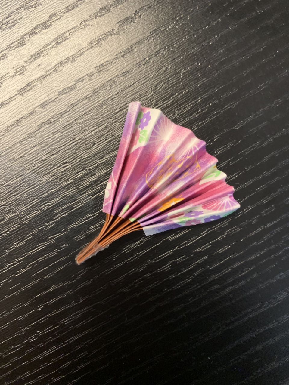 Fan origami that I got from the Matsumoto museum
