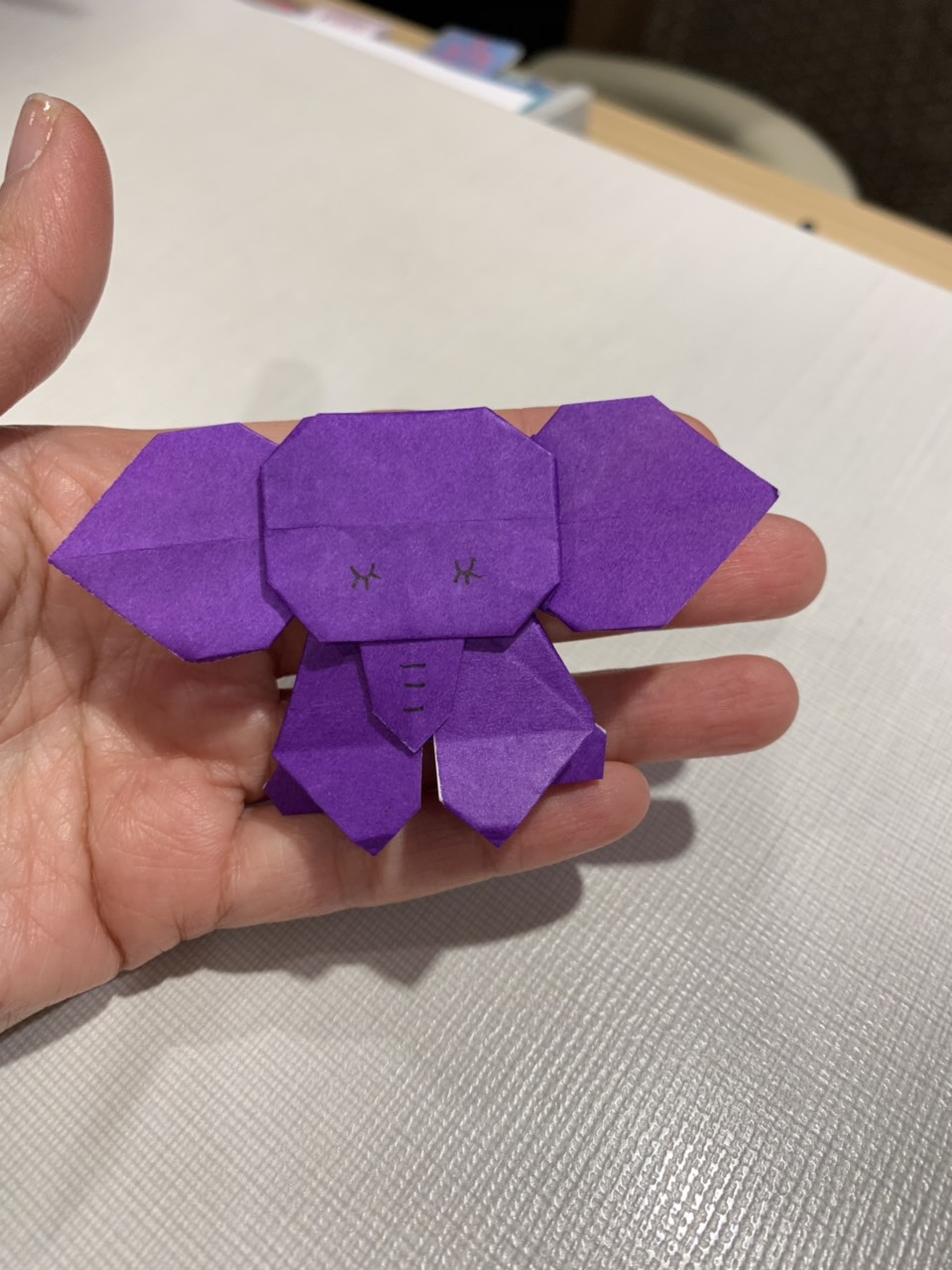 Elephant origami from Haneda Airport’s tourist information center