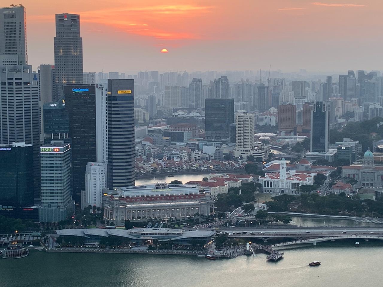 Sunset and Singapore