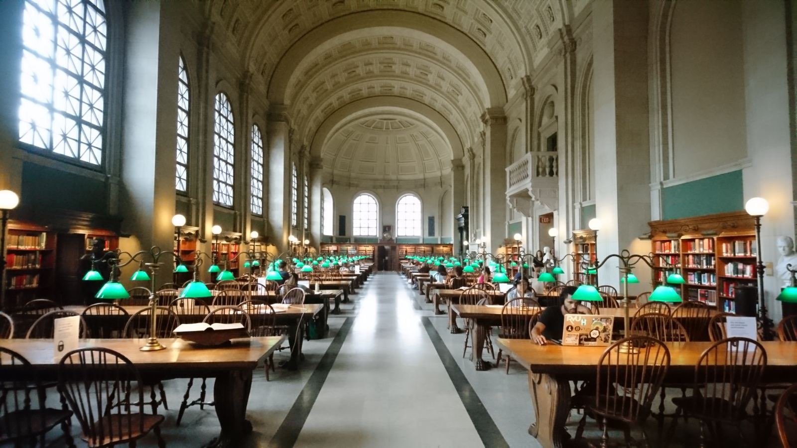 Boston Public Library reading room